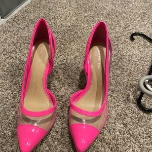 gianni bini neon pink heels